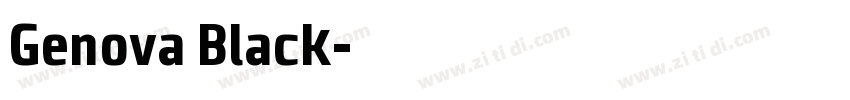 Genova Black字体转换